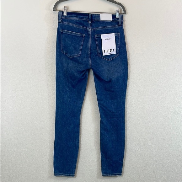 Pistola Audrey Mid Rise Blue Skinny Distressed Jeans 27 - Picture 6 of 12